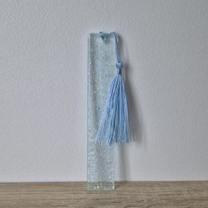 Marque-pages bleu à pailettes