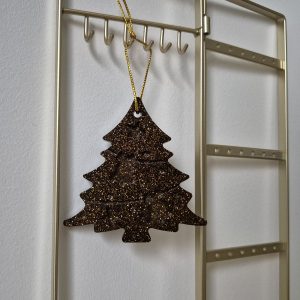 Sapin marron à paillettes