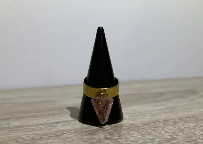 Bague triangle rose 2