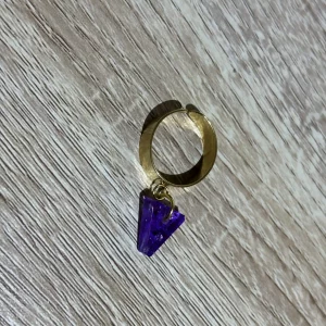 Bague triangle violet 1