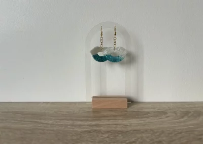Boucles d'oreilles bouche bleu 3