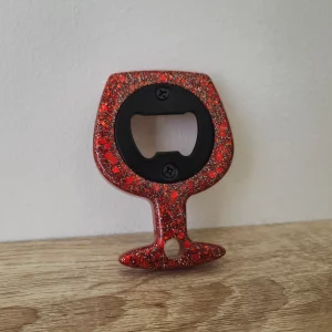 Décapsuleur verre rouge