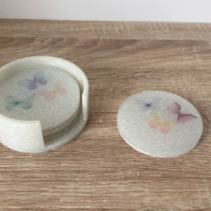 Dessous de verre avec papillons