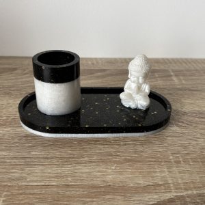 Pot Bouddha noir et blanc