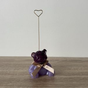 Ours porte-photo violet