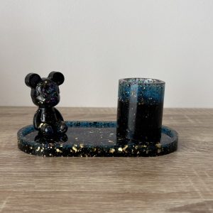 Pot ours noir pailleté