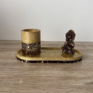 Pot Bouddha marron et doré
