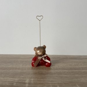 Ours porte-photo rouge