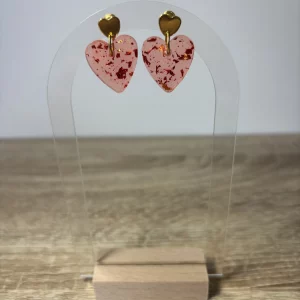 Boucles d’oreilles cœur rouge