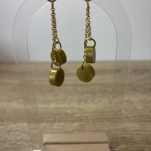 Boucles d’oreilles double rond doré