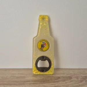 Décapsuleur bouteille jaune Chouffe