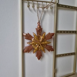 Flocon marron et doré
