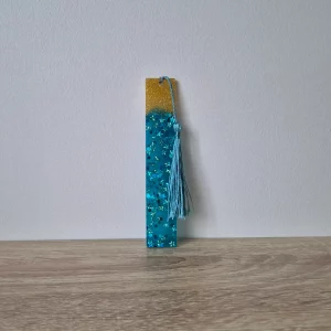 Marque-pages bleu et doré