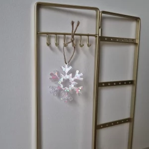 Petit flocon transparent et rose