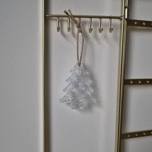 Petit sapin blanc pailleté