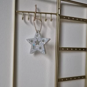 Petit étoile blanche à paillettes