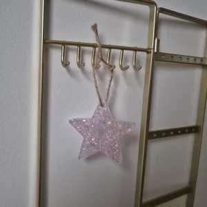 Petite étoile rose pailleté