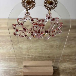 Boucles lotus paillettes rose