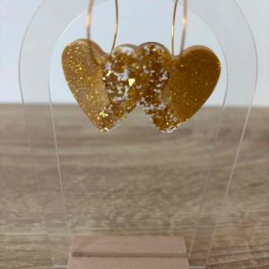 Boucle anneau coeur doré