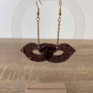 Boucles bouche noir et rouge